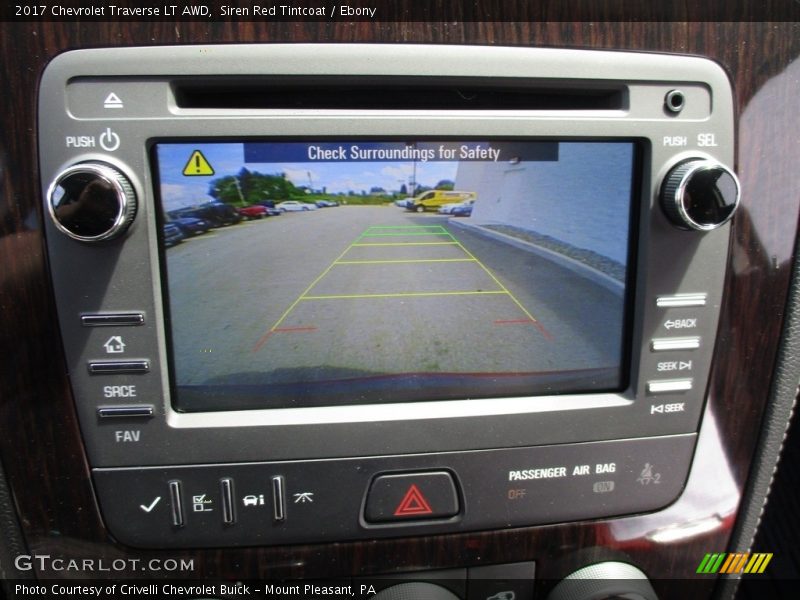 Siren Red Tintcoat / Ebony 2017 Chevrolet Traverse LT AWD