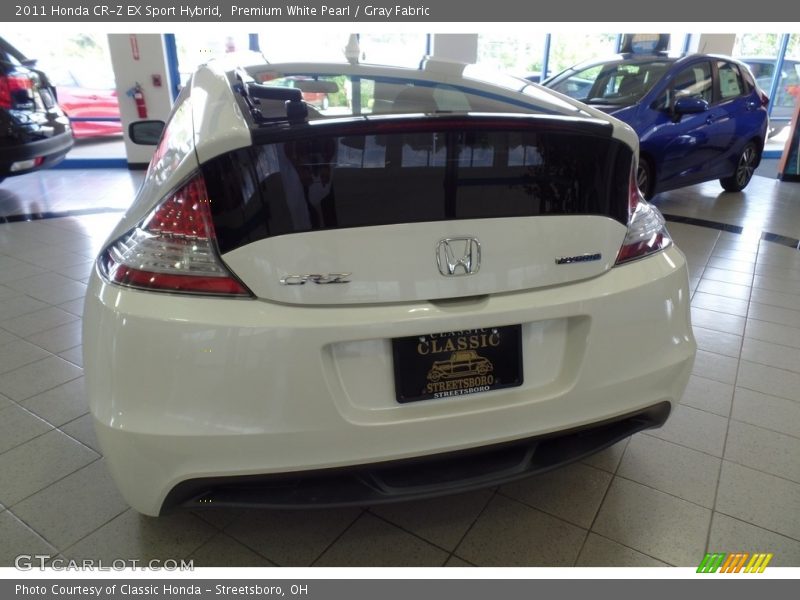Premium White Pearl / Gray Fabric 2011 Honda CR-Z EX Sport Hybrid