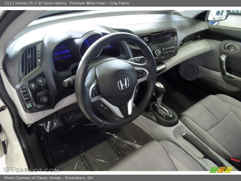 Premium White Pearl / Gray Fabric 2011 Honda CR-Z EX Sport Hybrid