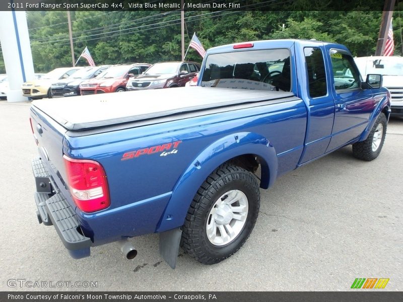 Vista Blue Metallic / Medium Dark Flint 2011 Ford Ranger Sport SuperCab 4x4