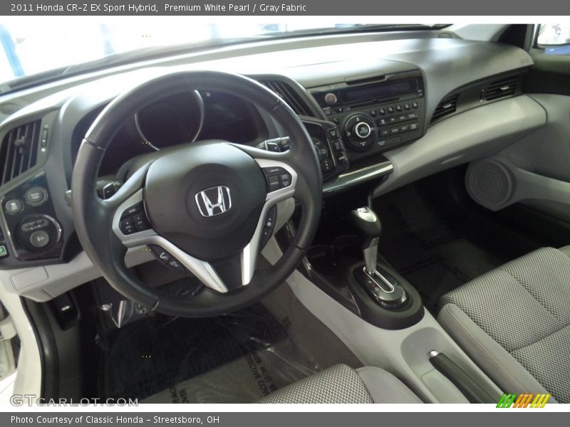Premium White Pearl / Gray Fabric 2011 Honda CR-Z EX Sport Hybrid
