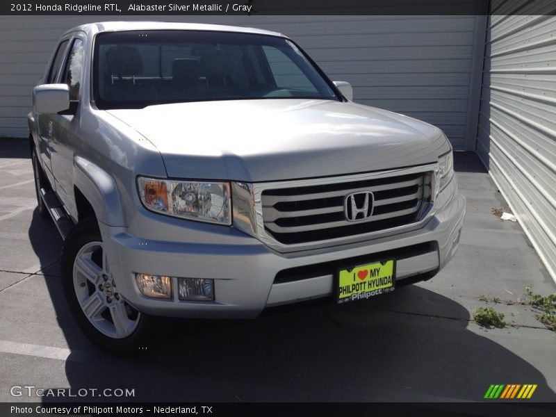 Alabaster Silver Metallic / Gray 2012 Honda Ridgeline RTL
