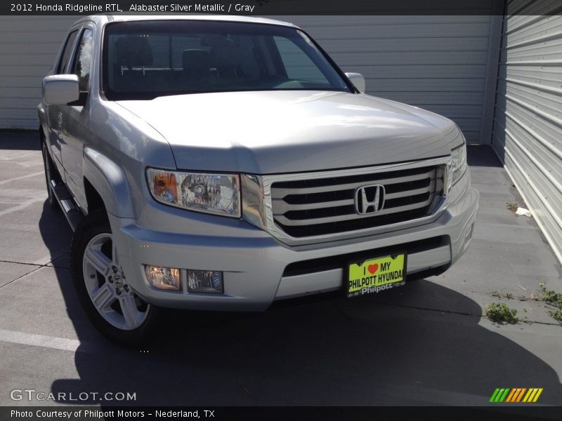 Alabaster Silver Metallic / Gray 2012 Honda Ridgeline RTL