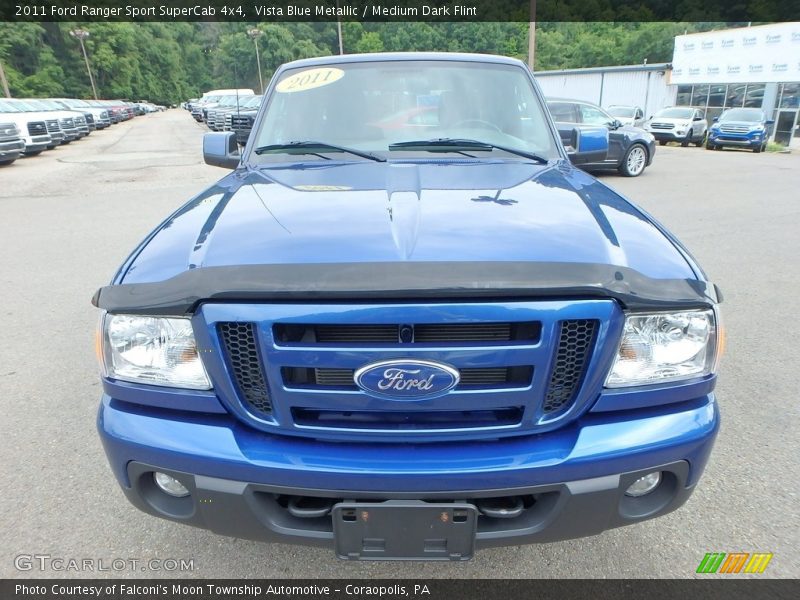 Vista Blue Metallic / Medium Dark Flint 2011 Ford Ranger Sport SuperCab 4x4