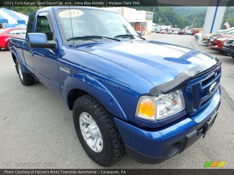 Vista Blue Metallic / Medium Dark Flint 2011 Ford Ranger Sport SuperCab 4x4