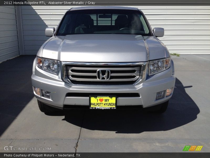 Alabaster Silver Metallic / Gray 2012 Honda Ridgeline RTL