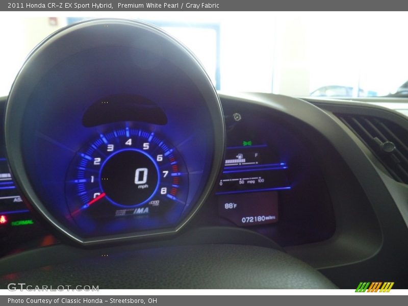 Premium White Pearl / Gray Fabric 2011 Honda CR-Z EX Sport Hybrid
