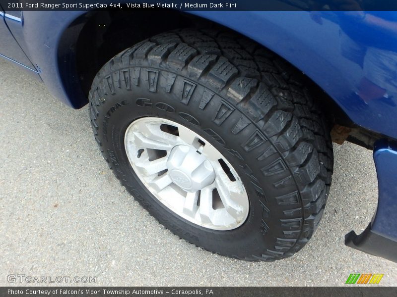 Vista Blue Metallic / Medium Dark Flint 2011 Ford Ranger Sport SuperCab 4x4