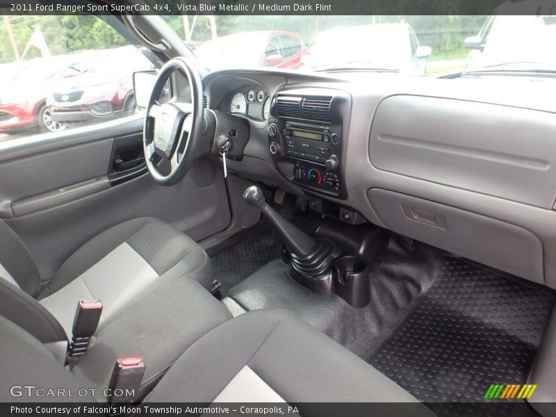 Vista Blue Metallic / Medium Dark Flint 2011 Ford Ranger Sport SuperCab 4x4