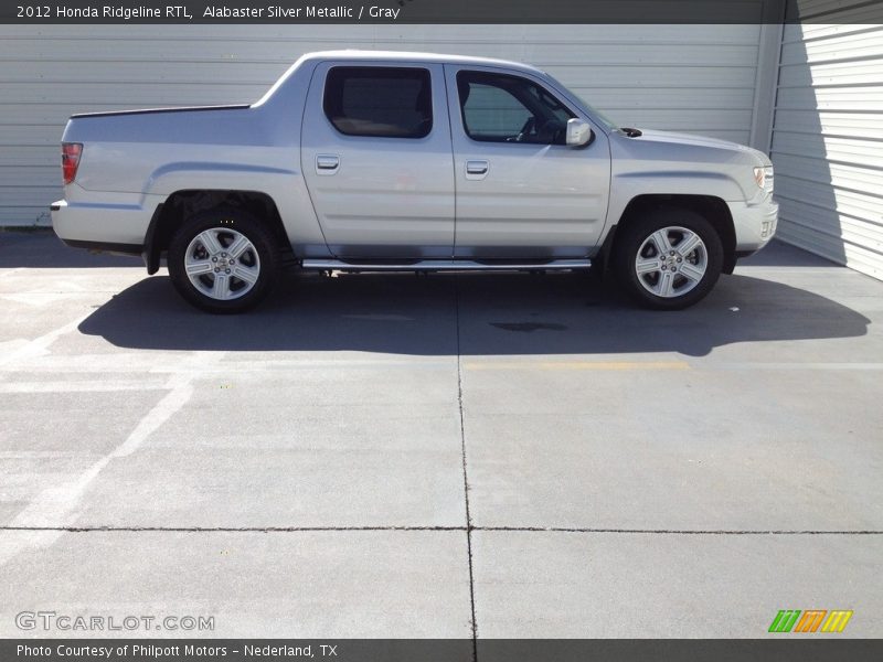 Alabaster Silver Metallic / Gray 2012 Honda Ridgeline RTL
