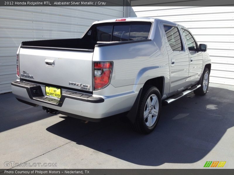 Alabaster Silver Metallic / Gray 2012 Honda Ridgeline RTL