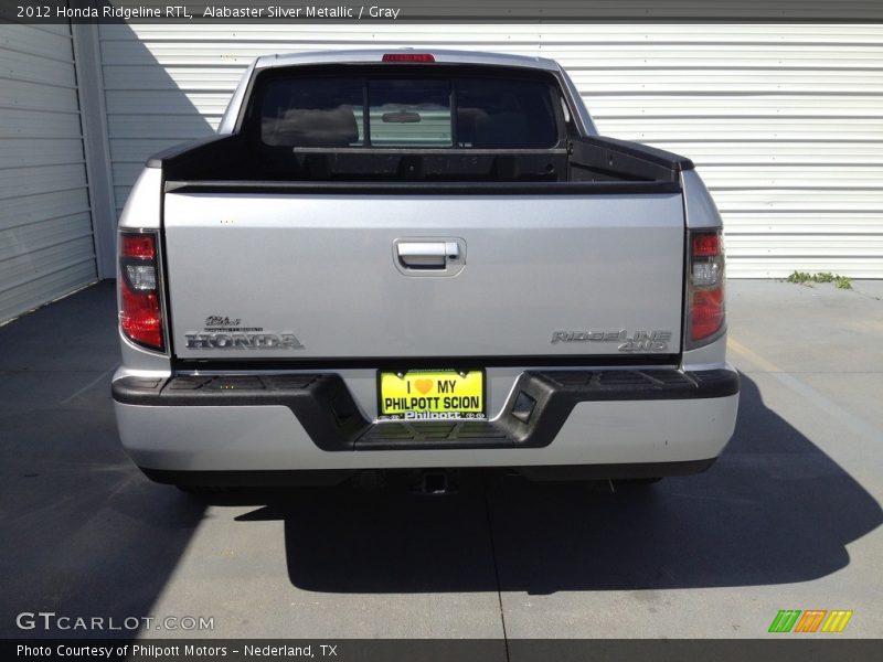 Alabaster Silver Metallic / Gray 2012 Honda Ridgeline RTL