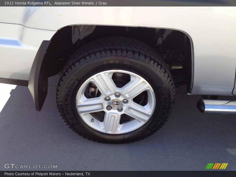 Alabaster Silver Metallic / Gray 2012 Honda Ridgeline RTL