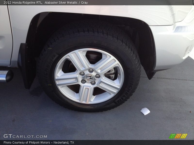 Alabaster Silver Metallic / Gray 2012 Honda Ridgeline RTL