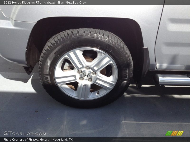 Alabaster Silver Metallic / Gray 2012 Honda Ridgeline RTL