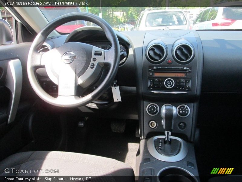 Pearl White / Black 2013 Nissan Rogue S AWD