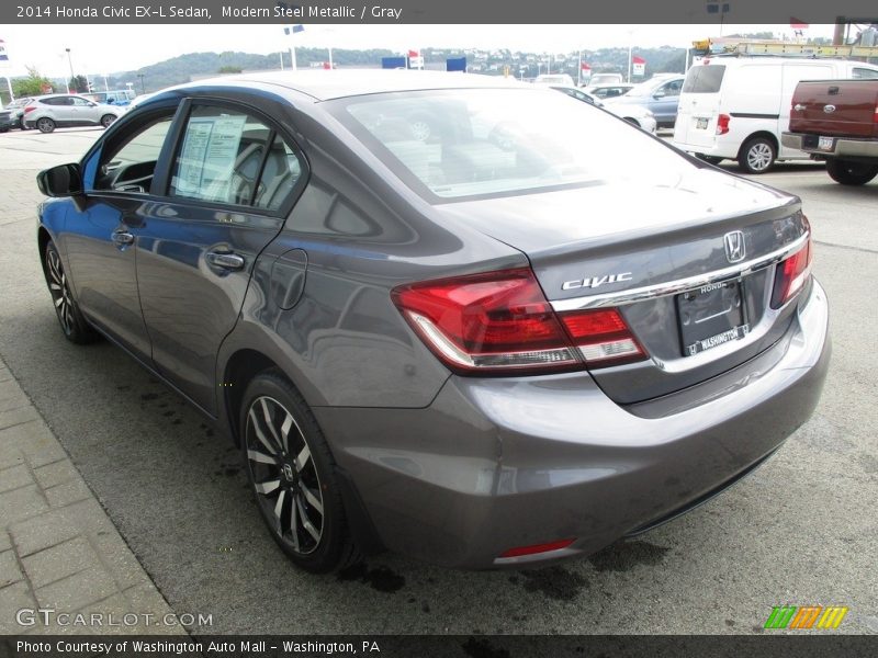 Modern Steel Metallic / Gray 2014 Honda Civic EX-L Sedan