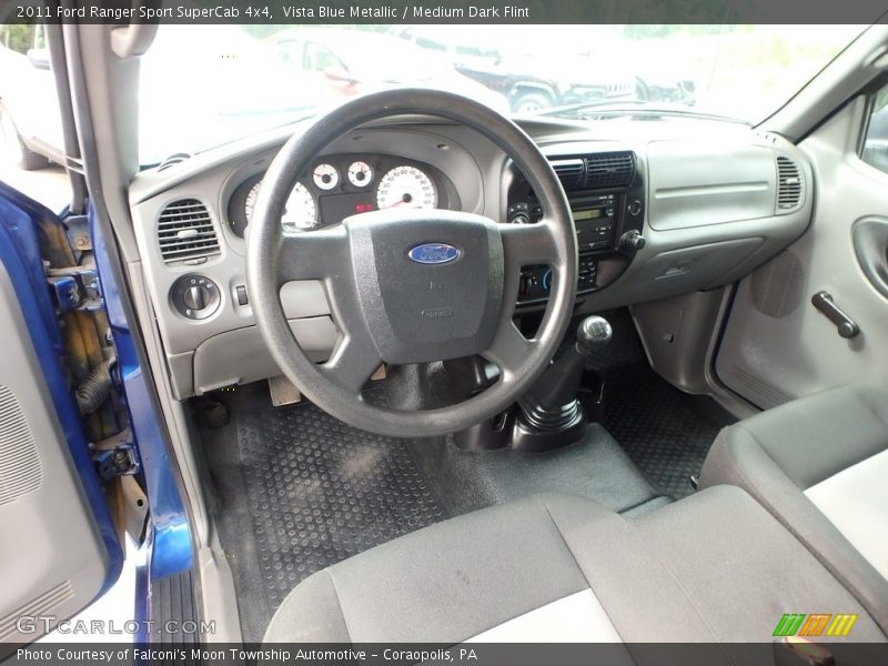 Vista Blue Metallic / Medium Dark Flint 2011 Ford Ranger Sport SuperCab 4x4