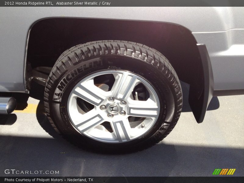 Alabaster Silver Metallic / Gray 2012 Honda Ridgeline RTL