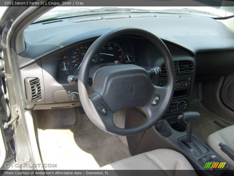 Silver / Gray 2001 Saturn S Series SC1 Coupe