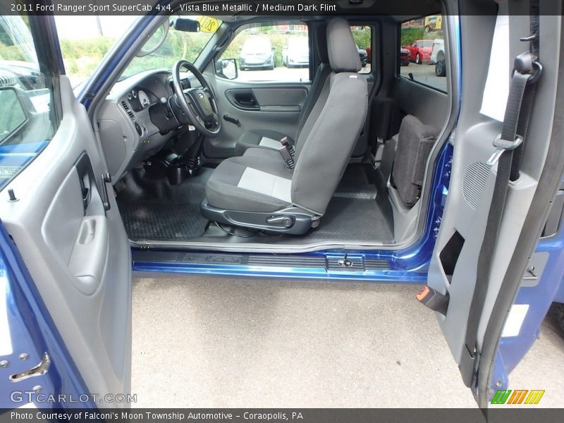 Vista Blue Metallic / Medium Dark Flint 2011 Ford Ranger Sport SuperCab 4x4