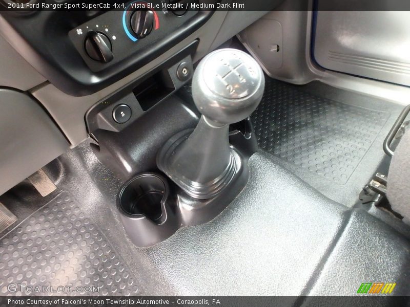 Vista Blue Metallic / Medium Dark Flint 2011 Ford Ranger Sport SuperCab 4x4