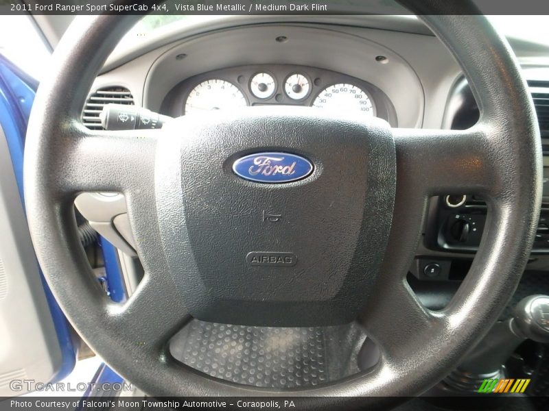 Vista Blue Metallic / Medium Dark Flint 2011 Ford Ranger Sport SuperCab 4x4