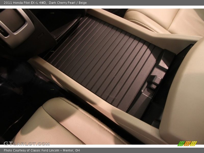 Dark Cherry Pearl / Beige 2011 Honda Pilot EX-L 4WD