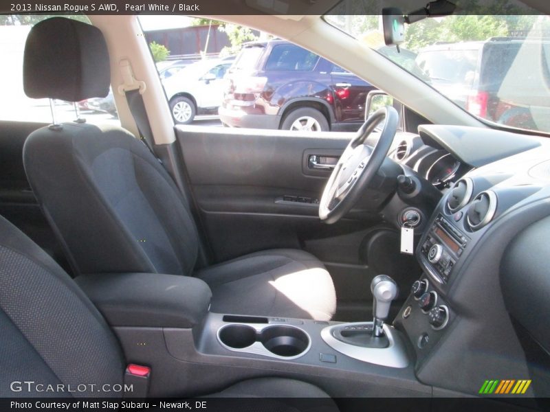 Pearl White / Black 2013 Nissan Rogue S AWD