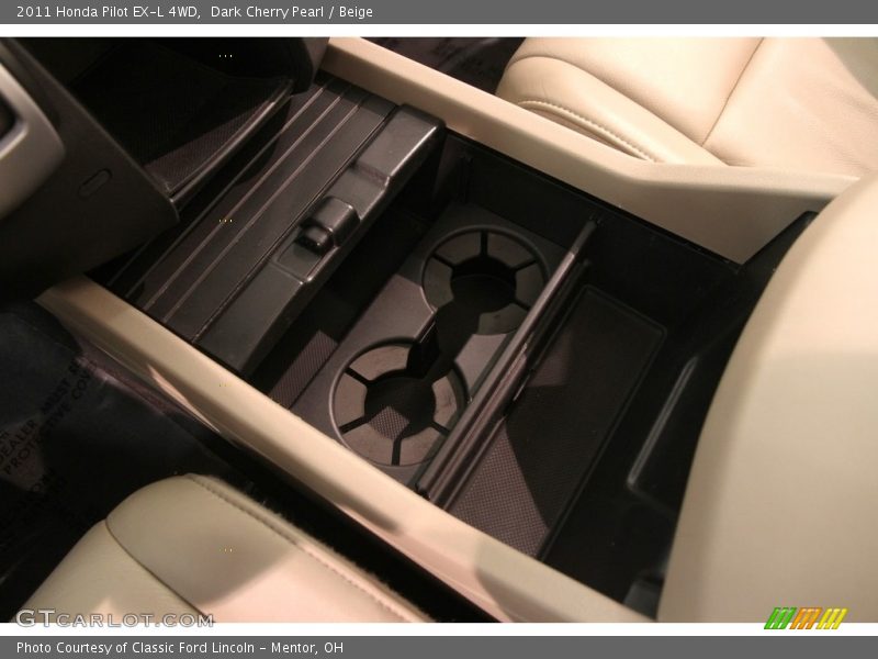 Dark Cherry Pearl / Beige 2011 Honda Pilot EX-L 4WD