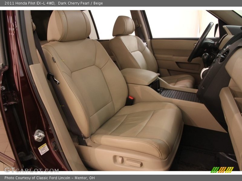 Dark Cherry Pearl / Beige 2011 Honda Pilot EX-L 4WD