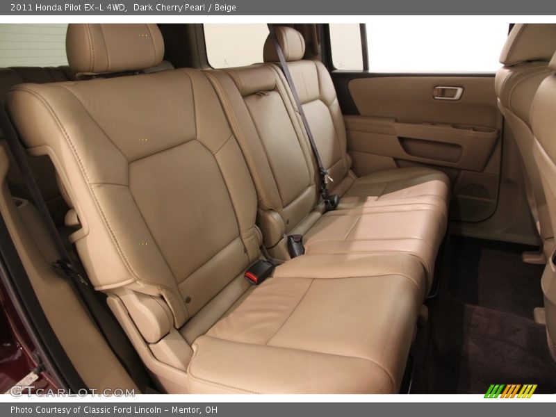 Dark Cherry Pearl / Beige 2011 Honda Pilot EX-L 4WD