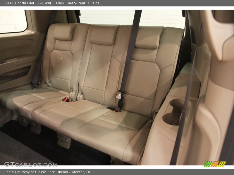 Dark Cherry Pearl / Beige 2011 Honda Pilot EX-L 4WD