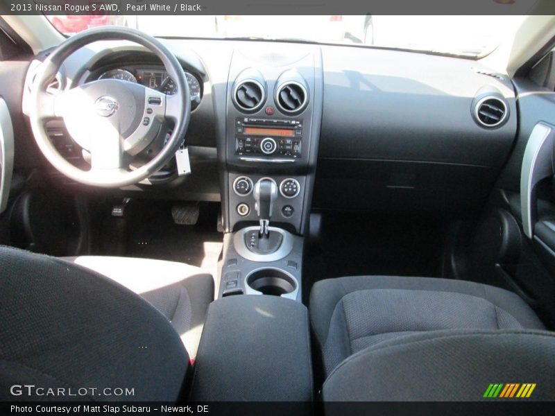 Pearl White / Black 2013 Nissan Rogue S AWD