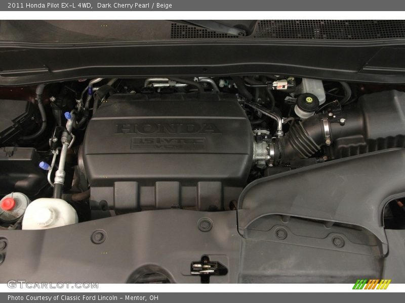 Dark Cherry Pearl / Beige 2011 Honda Pilot EX-L 4WD