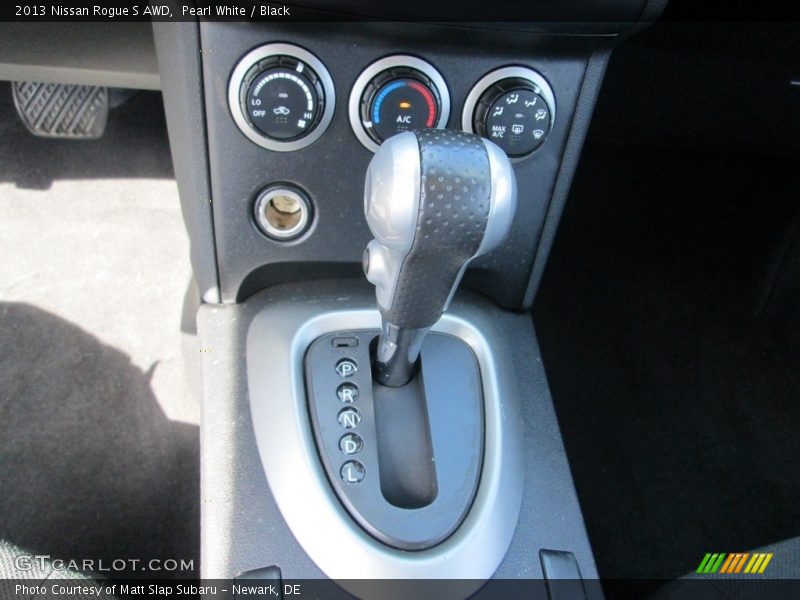 Pearl White / Black 2013 Nissan Rogue S AWD