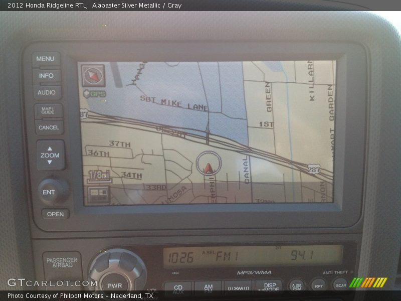 Alabaster Silver Metallic / Gray 2012 Honda Ridgeline RTL