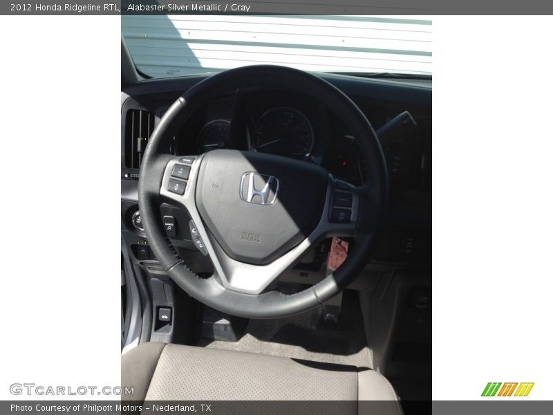 Alabaster Silver Metallic / Gray 2012 Honda Ridgeline RTL