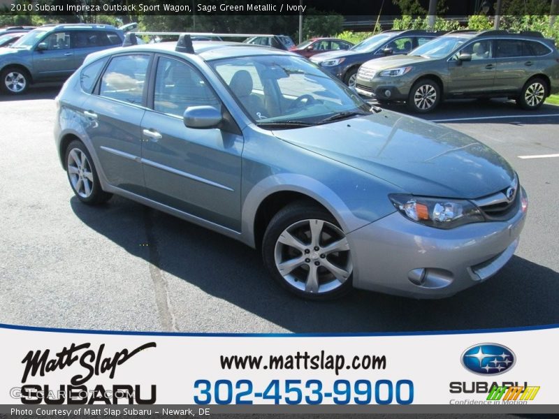 Sage Green Metallic / Ivory 2010 Subaru Impreza Outback Sport Wagon