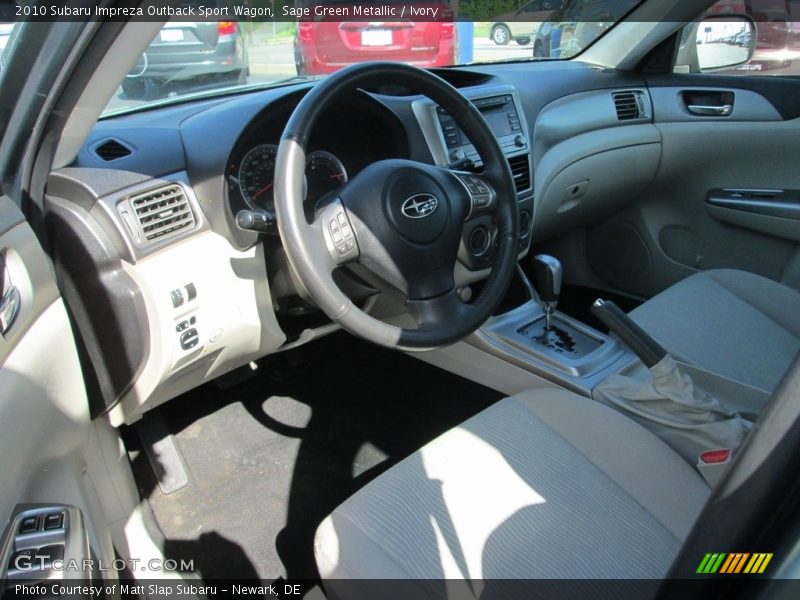 Sage Green Metallic / Ivory 2010 Subaru Impreza Outback Sport Wagon