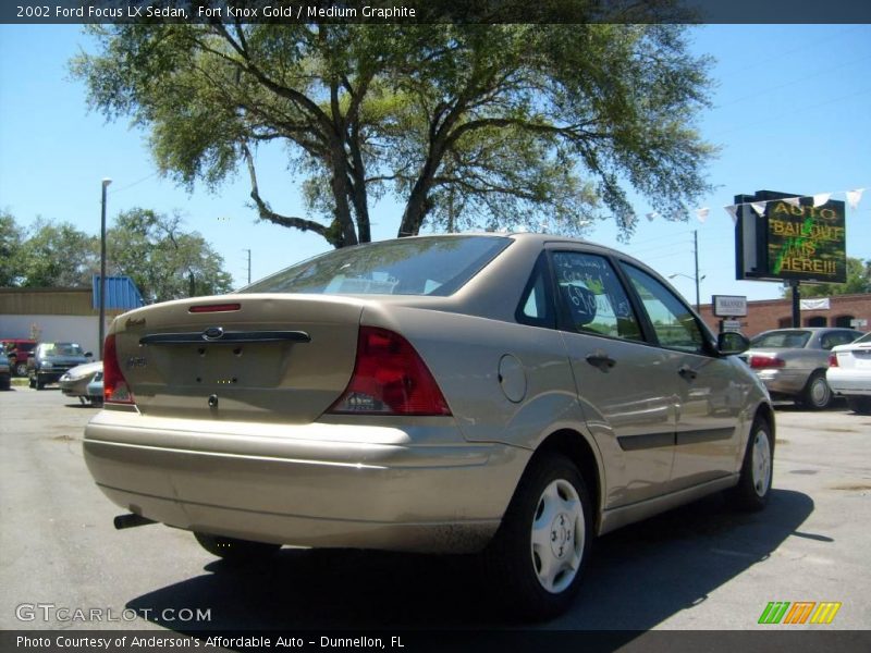 Fort Knox Gold / Medium Graphite 2002 Ford Focus LX Sedan
