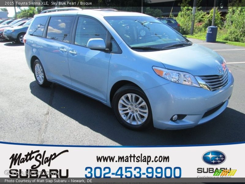 Sky Blue Pearl / Bisque 2015 Toyota Sienna XLE