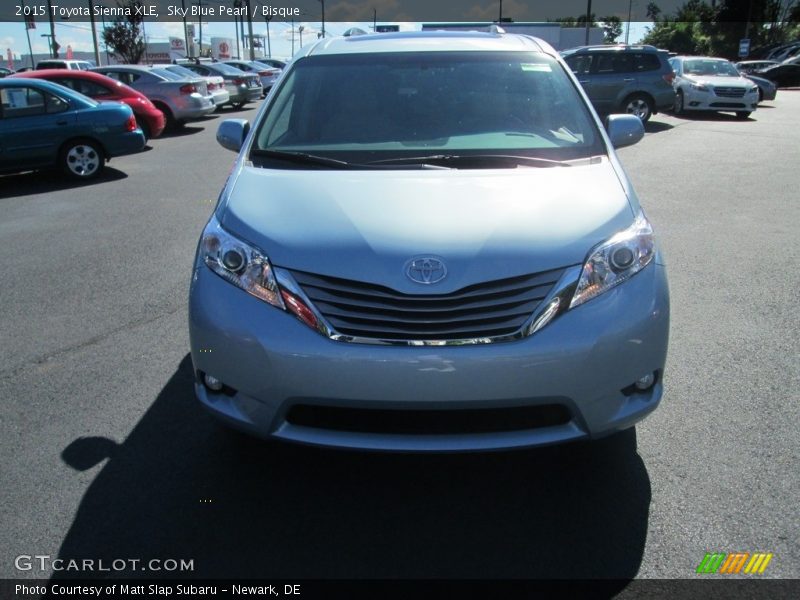 Sky Blue Pearl / Bisque 2015 Toyota Sienna XLE