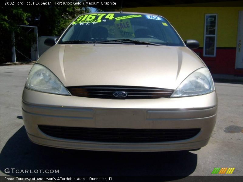 Fort Knox Gold / Medium Graphite 2002 Ford Focus LX Sedan