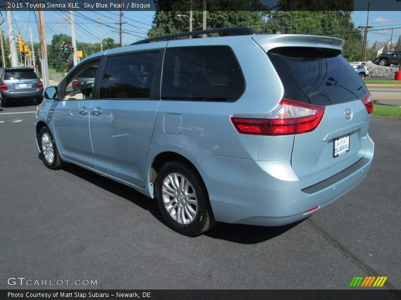 Sky Blue Pearl / Bisque 2015 Toyota Sienna XLE