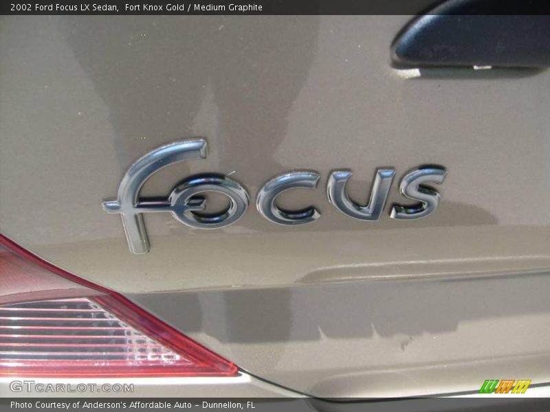 Fort Knox Gold / Medium Graphite 2002 Ford Focus LX Sedan