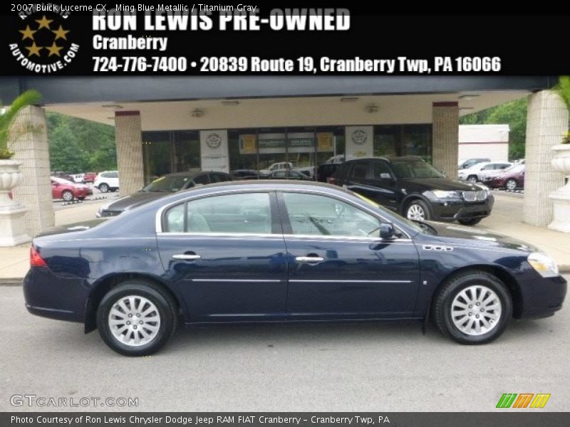 Ming Blue Metallic / Titanium Gray 2007 Buick Lucerne CX