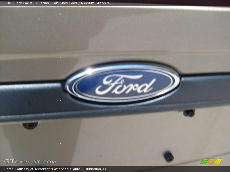 Fort Knox Gold / Medium Graphite 2002 Ford Focus LX Sedan