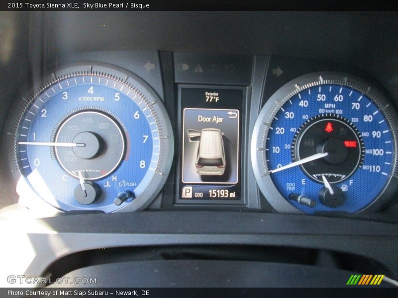 Sky Blue Pearl / Bisque 2015 Toyota Sienna XLE