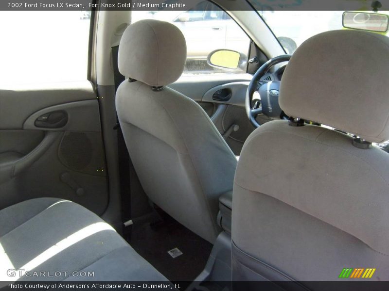 Fort Knox Gold / Medium Graphite 2002 Ford Focus LX Sedan